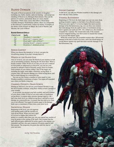 The Divine Connection: Exploring Blood Magic in Relation to Clerics in Dnd 5e